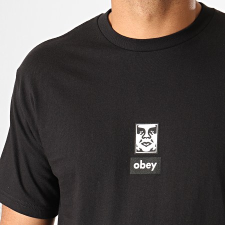 Obey - Tee Shirt Icon Face 30 Years Noir