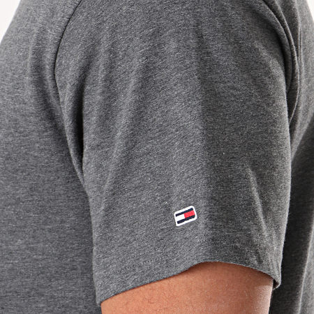 Tommy Jeans - Tee Shirt Small Logo 7231 Gris Anthracite Chiné