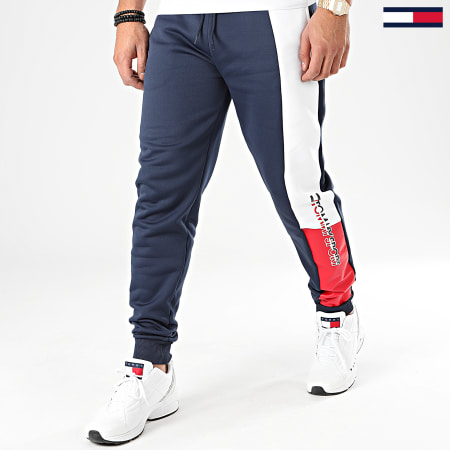 Tommy Hilfiger - Pantalon Jogging Graphic Flag Fleece 0205 Bleu Marine Blanc