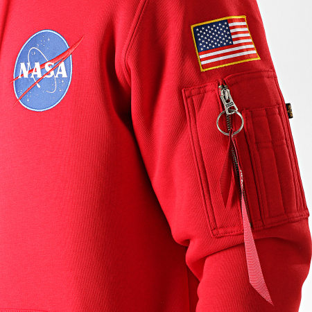 Alpha Industries - Sweat Capuche Space Shuttle Rouge