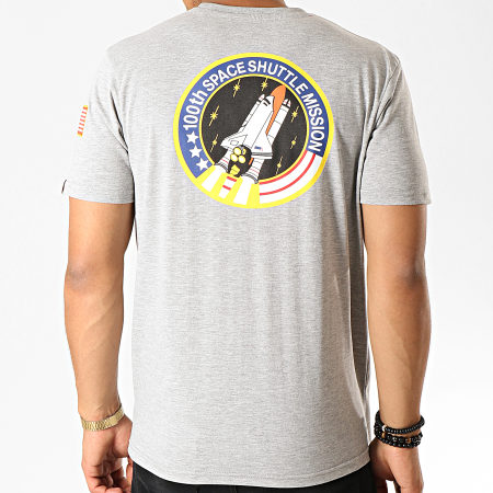 Alpha Industries - Tee Shirt Space Shuttle Gris Chiné