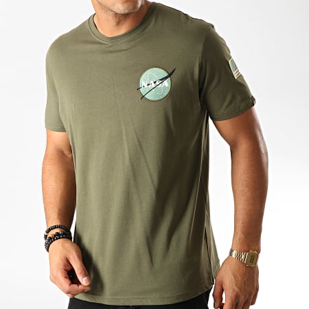 Alpha Industries - Tee Shirt Space Shuttle Vert Kaki