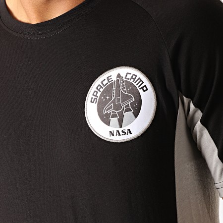 Alpha Industries - Tee Shirt A Bandes Space Camp Noir