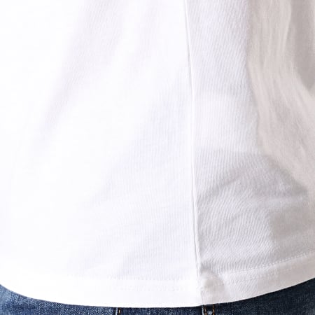 Pepe Jeans - Tee Shirt Slim Raury Blanc Vert Kaki