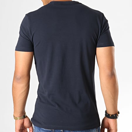 Pepe Jeans - Tee Shirt Col V Original Bleu Marine