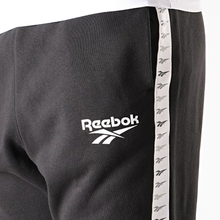 Reebok - Pantalon Jogging A Bandes Classics Vector EC4516 Noir Blanc