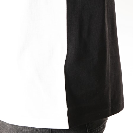 Timberland - Tee Shirt Manches Longues Cut And Sew A1Z24 Noir Blanc