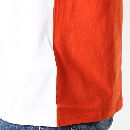 Timberland - Tee Shirt Cut And Sew A1OA4 Orange Blanc