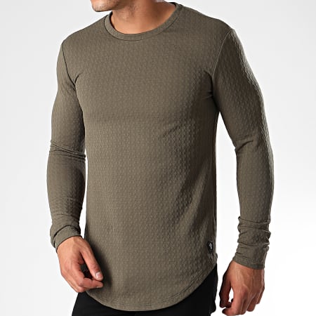 Uniplay - Tee Shirt Oversize Manches Longues UY429 Vert Kaki