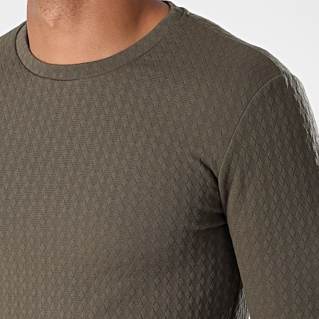Uniplay - Tee Shirt Oversize Manches Longues UY429 Vert Kaki