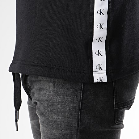 Calvin Klein - Sweat Crewneck A Bandes Monogram Tape 3209 Noir