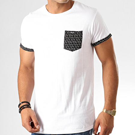 Deeluxe - Tee Shirt Poche Balder Blanc Noir