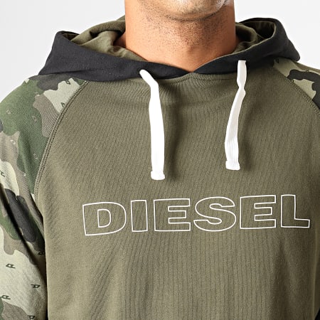 Diesel - Sweat Capuche UMLT Brian 00SPXP-0BAWZ Vert Kaki Camouflage