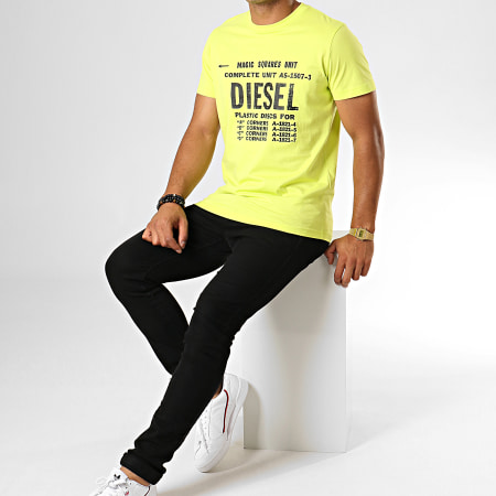 Diesel - Tee Shirt Diego B6 00SXE6-0091A Jaune Fluo