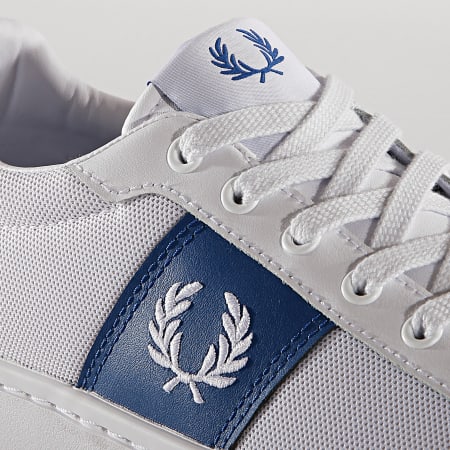 Fred Perry - Baskets B6120 Lawn Leather Mesh White