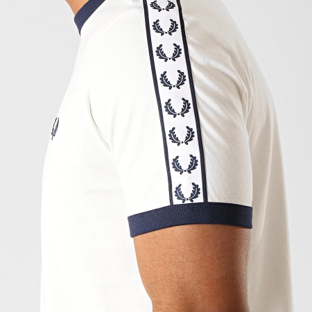 Fred Perry - Camiseta Taped Ringer M6347 Off White Navy