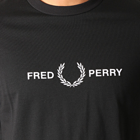 Fred Perry - Tee Shirt Graphic M7514 Noir Blanc