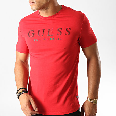Guess - Tee Shirt Slim M94I39-J1300 Rouge