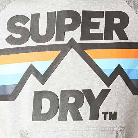 Superdry - Sweat Capuche Downhill Racer M2000013A Gris Chiné