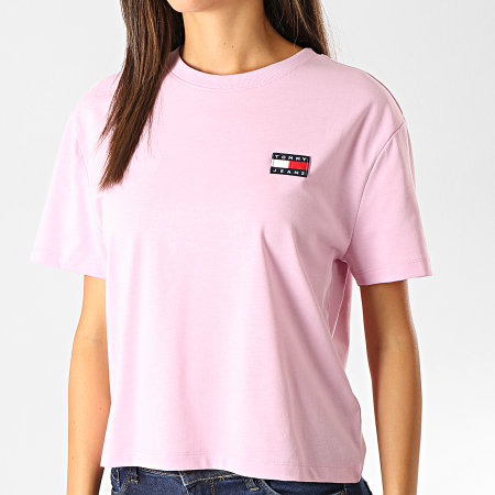 Tommy Jeans - Tee Shirt Femme Badge 6813 Lila
