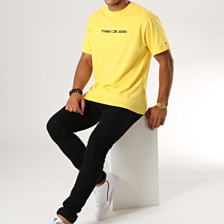 Tommy Jeans - Tee Shirt Small Logo 7231 Jaune