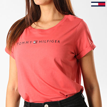 Tommy Hilfiger - Tee Shirt Femme RN Logo 1618 Rouge