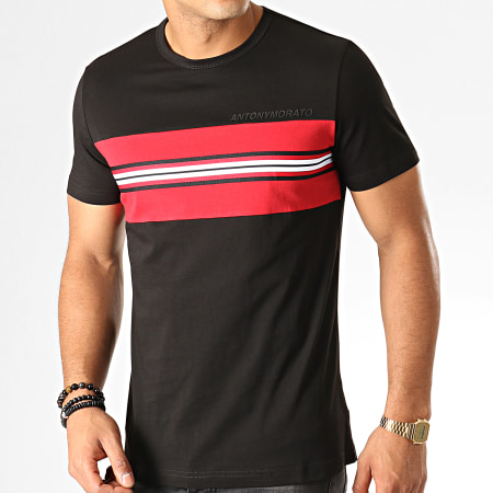 Antony Morato - Tee Shirt Abbigliamento MMKS01592 Noir Rouge Blanc