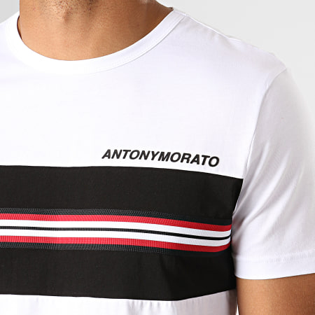 Antony Morato - Tee Shirt Abbigliamento MMKS01592 Blanc Noir Rouge
