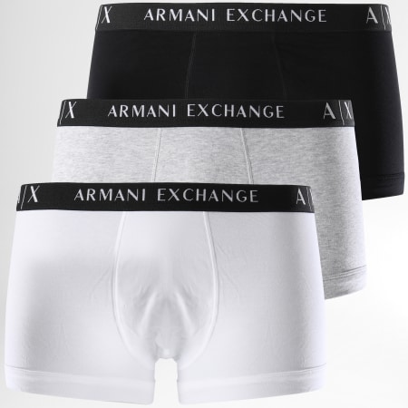 Armani Exchange - Lot De 3 Boxers 956000 Noir Gris Chiné Blanc