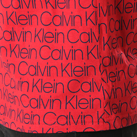 Calvin Klein - Tee Shirt Modulus Logo Print 1699 Rouge Bleu Marine