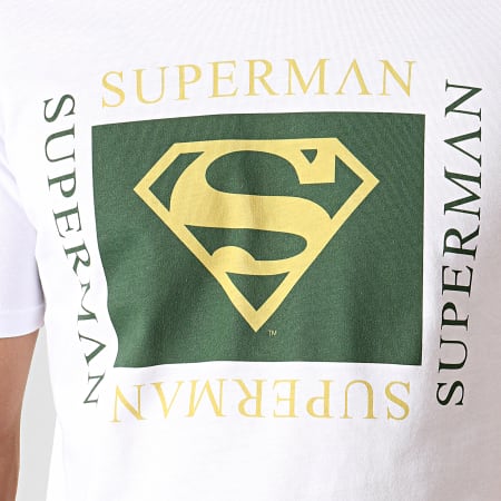 DC Comics - Tee Shirt Superman Institutional Square Blanc