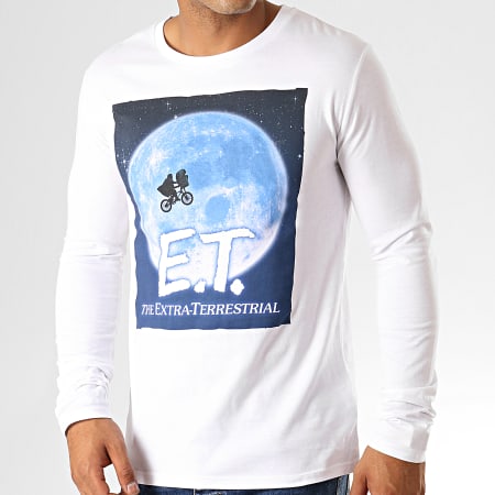 E.T. L'Extraterrestre - Tee Shirt Manches Longues Moon Blanc