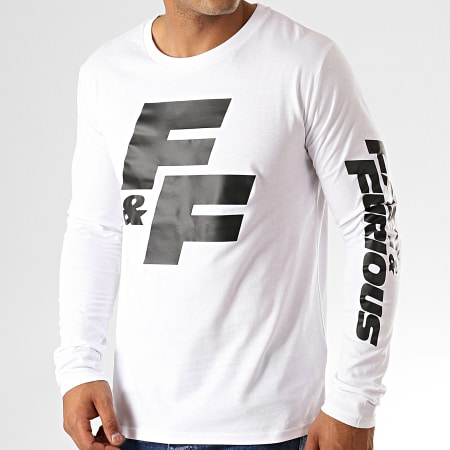 Fast & Furious - Tee Shirt Manches Longues FF Blanc