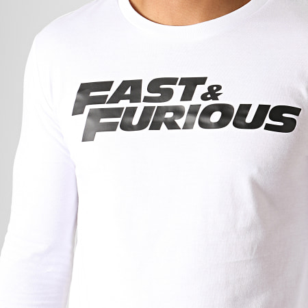 Fast & Furious - Tee Shirt Manches Longues Fast And Furious Blanc