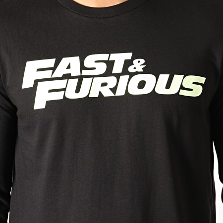 Fast & Furious - Tee Shirt Manches Longues Fast And Furious Glow In The Dark Noir