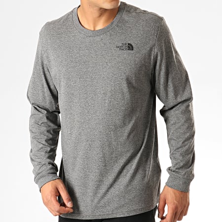 The North Face - Tee Shirt Manches Longues Simple Dome 0A3L Gris Chiné