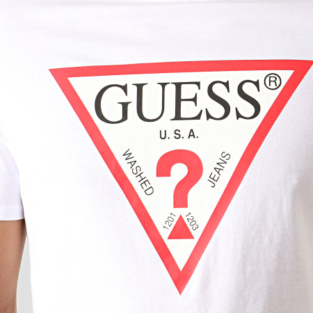 Guess - Tee Shirt Slim M94I42-I3Z00 Blanc