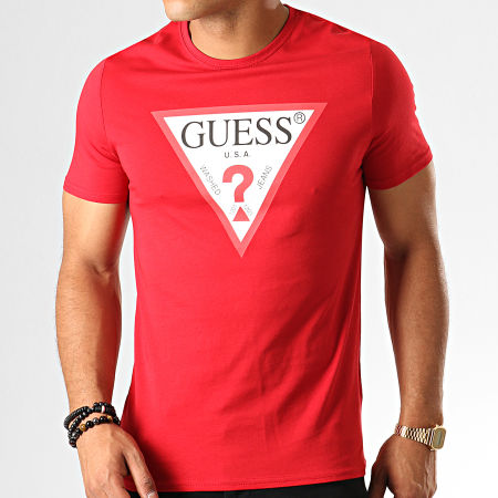 Guess - Tee Shirt Slim M94I42-I3Z00 Rouge