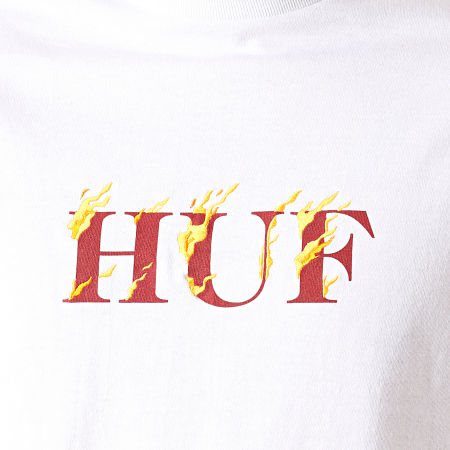 HUF - Tee Shirt Manches Longues Phoenix Blanc Rouge Jaune