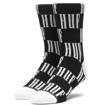 HUF - Paire De Chaussettes Big Checkered Noir
