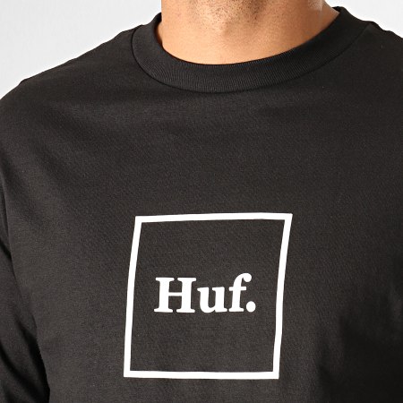 HUF - Tee Shirt Manches Longues Domestic Noir Blanc
