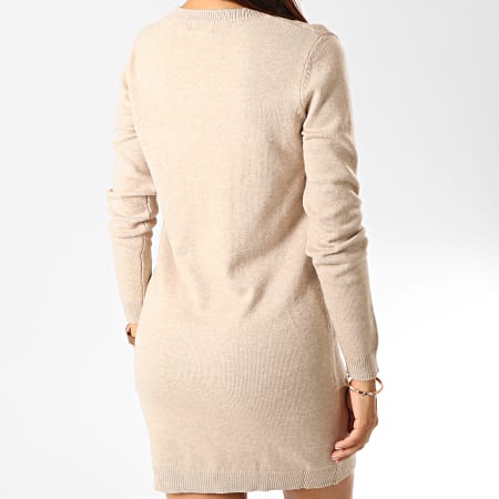 Only - Robe Pull Femme Marco Beige Chiné