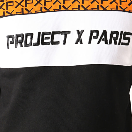 Project X Paris - Sweat Crewneck 1920024 Noir Blanc Orange