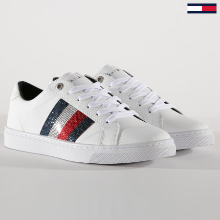 Tommy Hilfiger - Baskets Femme Crystal Leather Casual 4299 White