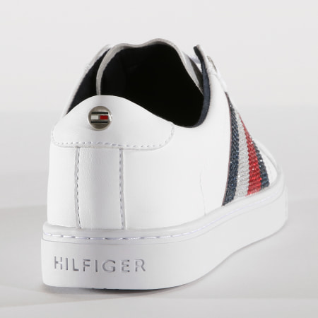 Tommy Hilfiger - Baskets Femme Crystal Leather Casual 4299 White