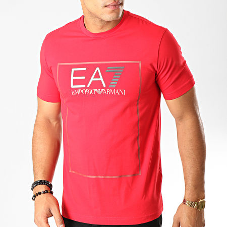 EA7 Emporio Armani - Tee Shirt 6GPT09-PJ20Z Rouge Argenté