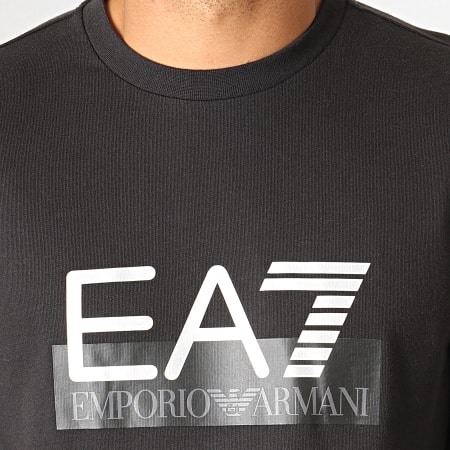 EA7 Emporio Armani - Sweat Crewneck 6GPM60-PJ05Z Noir Argenté