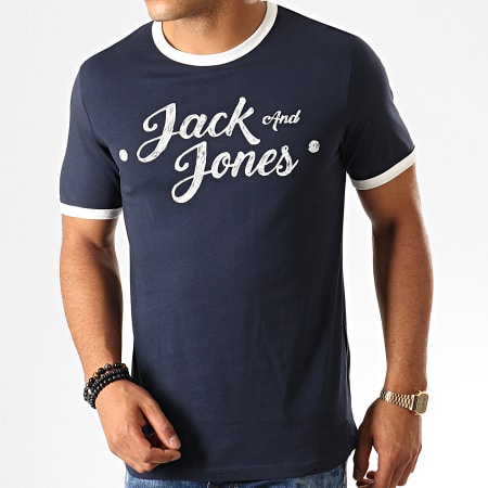Jack And Jones - Tee Shirt Slim Legend Bleu Marine
