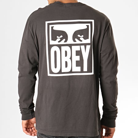 Obey - Tee Shirt Manches Longues Eyes Icon Noir