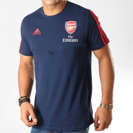 Adidas Performance - Tee Shirt De Sport Manches Longues A Bandes Arsenal EH5710 Bleu Marine Rouge